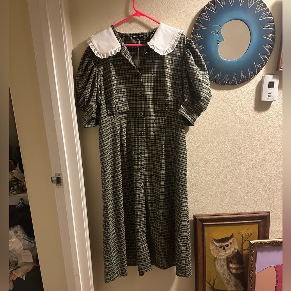 Sister Jane Pine Check Midi Dress XL